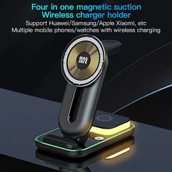 15W  4 in 1 Wireless Charger Charging Stand for Huawei Honor V40 5G View 40 Mate 40 Pro plus 30 30E Pro 5G  Charge Station