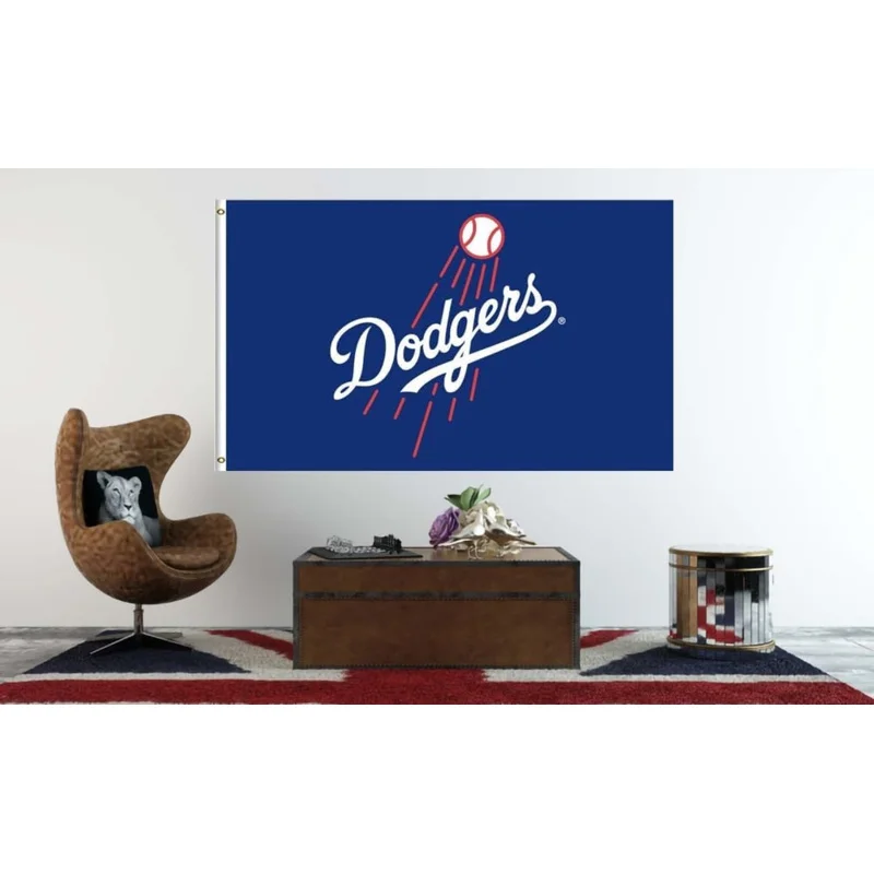 1pc, 2Dflat, Dodgers flag banner, suitable for garage decor, wall decoration, men's lounge, a must-have for fans, wsj