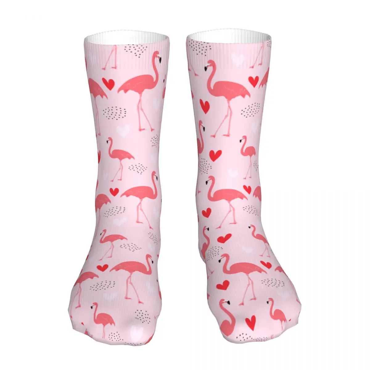 Fashion Socks Male Mens Women Novelty Flamingo Pattern Pink Socks Sport Sock Spring Summer Autumn Winter