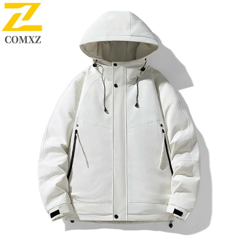 سترة شتوية خفيفة الوزن من COMXZ كلاسيكية بلون سادة، سترة مبطنة للسفر، ملابس خروج مريحة، سترة مبطنة، ملابس رجالية