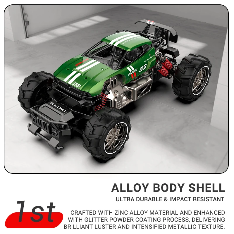 SL301 1:14 Metalowy Samochód RC Zdalnie Sterowany 4x4 Terenowy Samochód Górski Wyścigowy Samochód Wyścigowy z Metalu Szybki Samochód Zabawka Prezent dla Chłopców