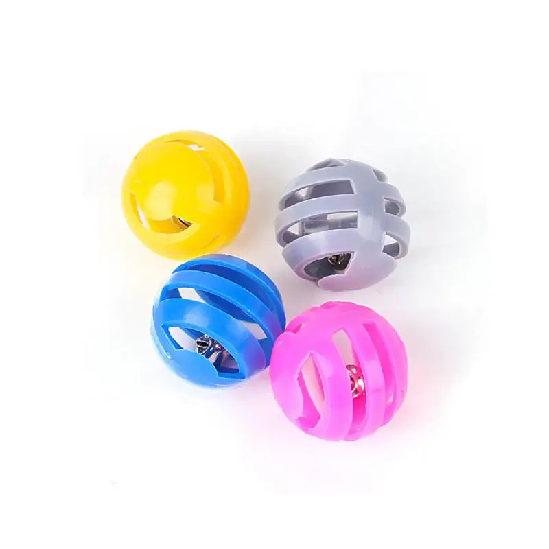 Dorakitten 4Pcs/Cat Cat Bell Ball Toys Plastic Hollow Out Interactive Cat Bell Toy Cat Toy Ball Pet Supplies Cat Favors