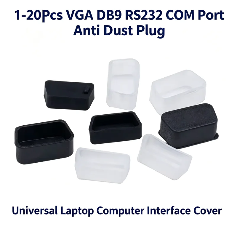 1-20Pcs VGA DB9 RS232 COM Port Anti Dust Plug Universal Laptop Computer Interface Waterproof Dust Stopper Cover