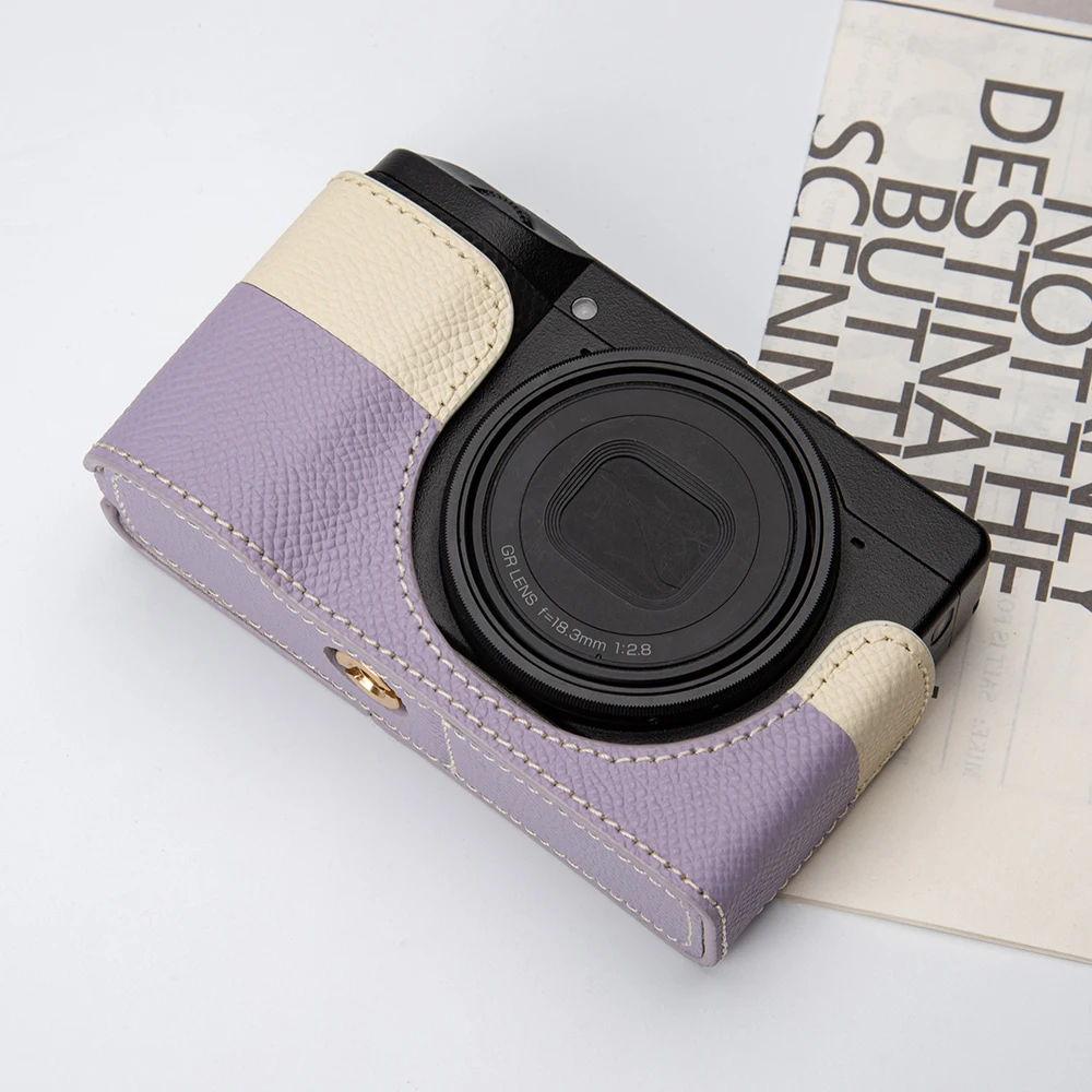 

GR3 Bag Camera Bag Box Genuine Leather Protective Case Cover for Ricoh GR3 GR3X Case GR III Real Leather Half Camera Case Cover