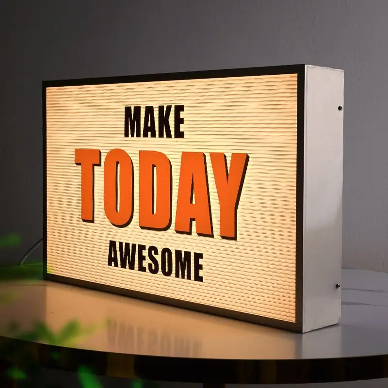New outdoor corrugated light box, creative acrylic billboard door head personalized luminous snack dining car sign