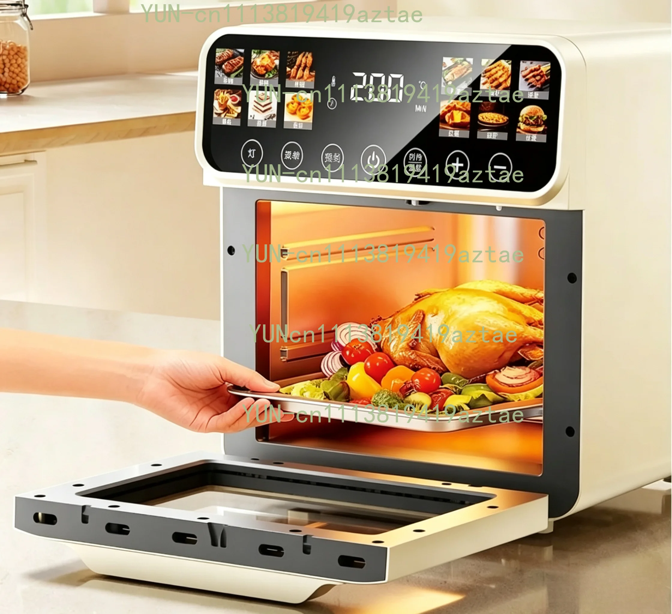 3 In 1 Air Fryer Oven Microwave Multifunction Cooker Baking Roasting Frying Electric Kitchen Appliance Large Capacity Smart