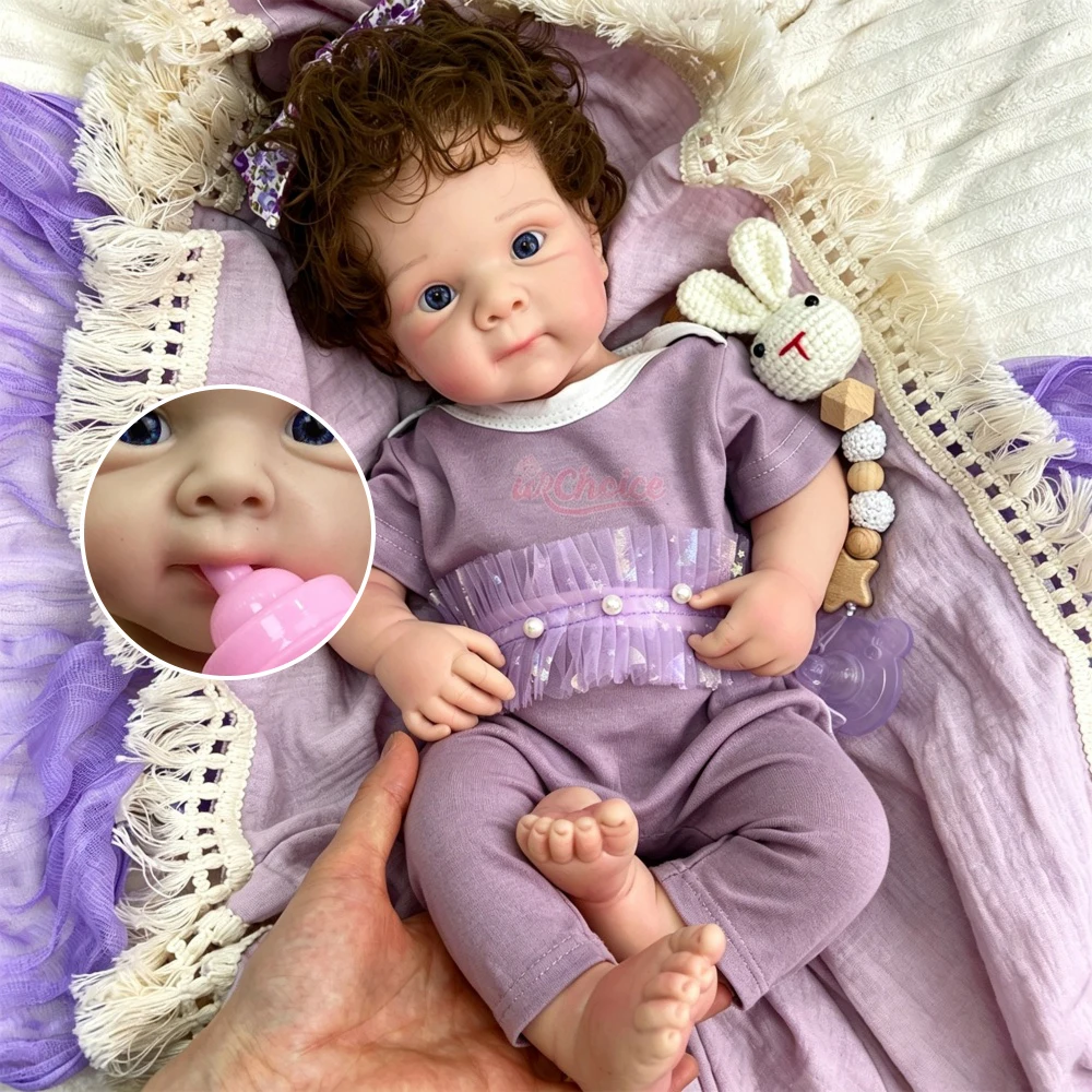 20inch Rooted Hair Bettie Full Soft Silicone Reborn Doll Lifelike Skin Real Touch Washable Doll For Baby Care Practice and Gift