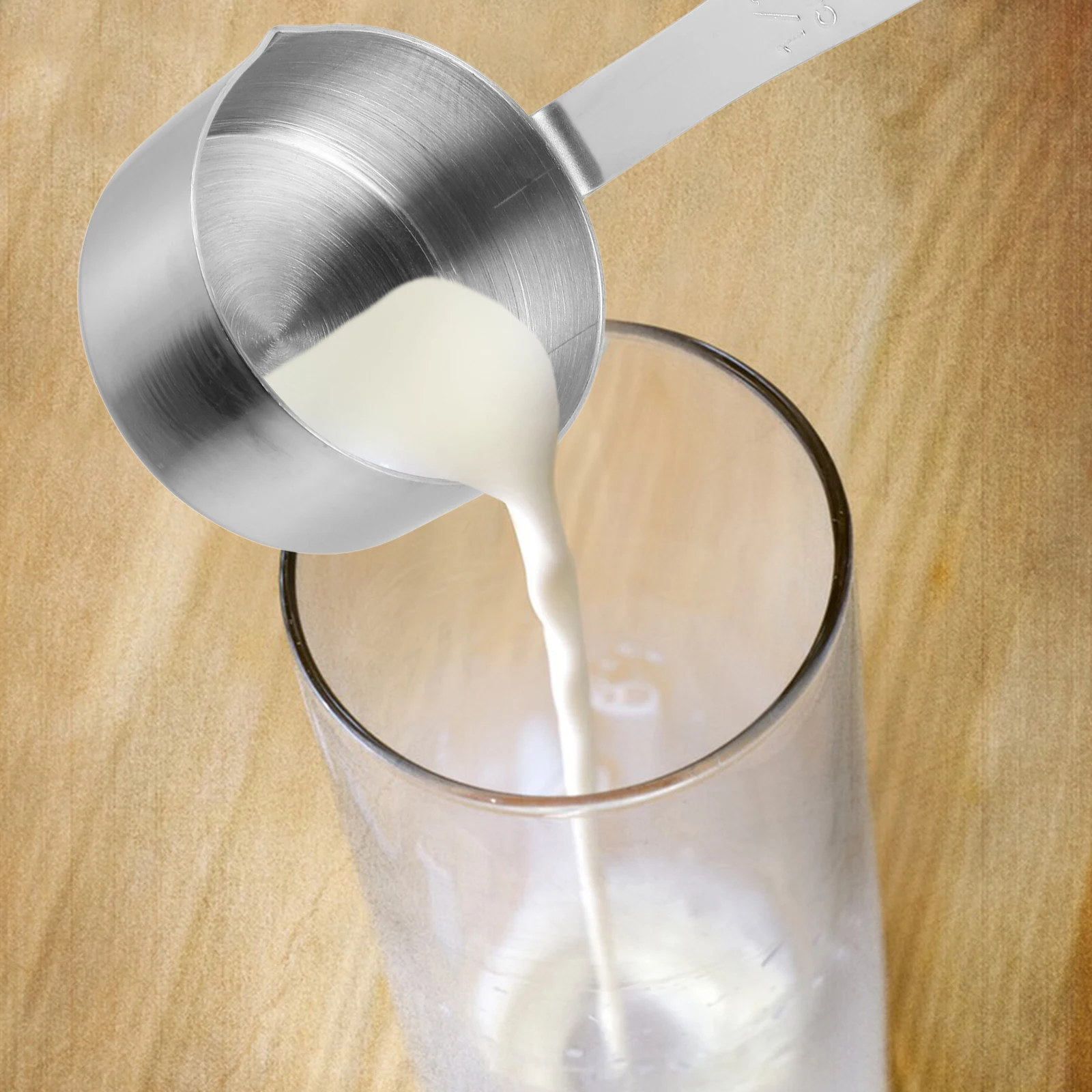 

1Pc Durable Stainless Steel Sauce Spoon Kitchen Tool Multi Functional Measuring Spoon