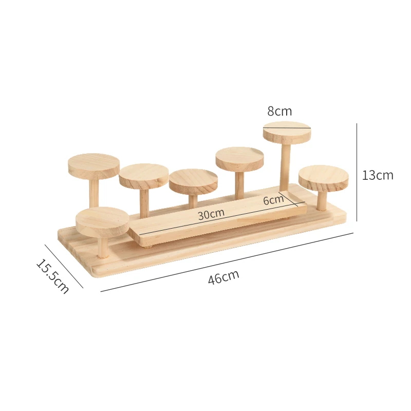 Creative Wooden Display Stand For Action Figures,Cosmetics Storage Rack Tabletop Succulent Plant Display Stand Perfume Holder