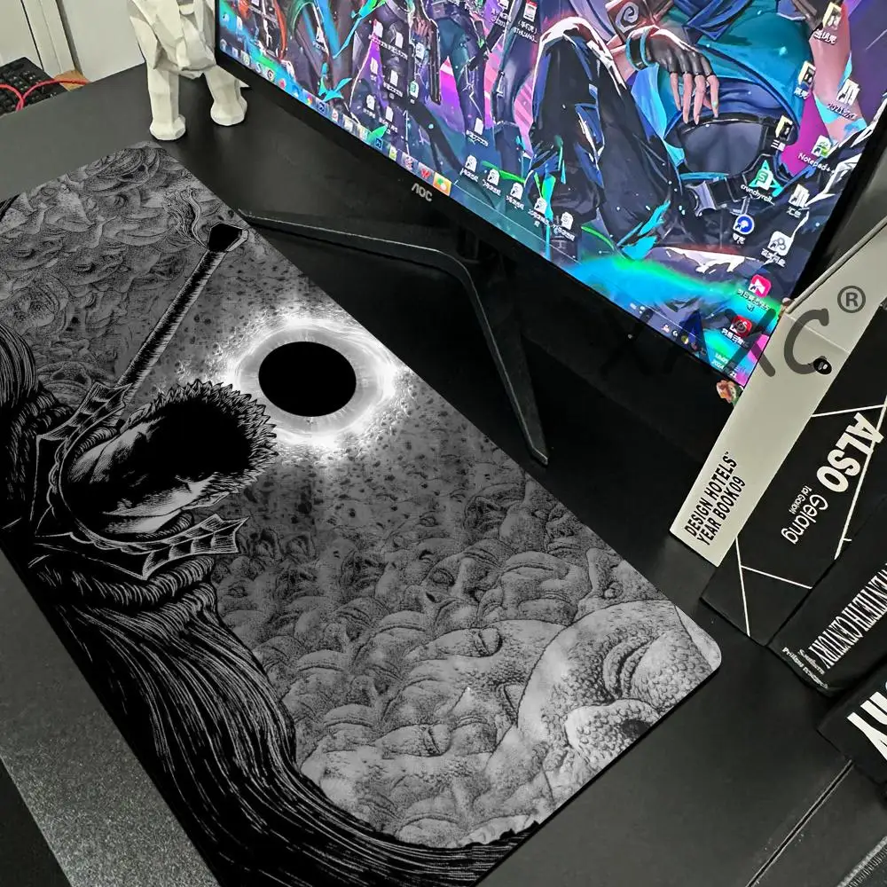 Mouse Pad Guts sword in berserk Mat Berserk Guts Gamer Gaming Mouse Pad Computer Accessories Big Keyboard Laptop mouse Pad