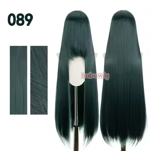 Bubuwig Synthetic Hair 100cm Long Straight Pure Color Cosplay Wigs Over 100 Colors Black White Red Blue Brown Wig Heat Resistant - Image 56