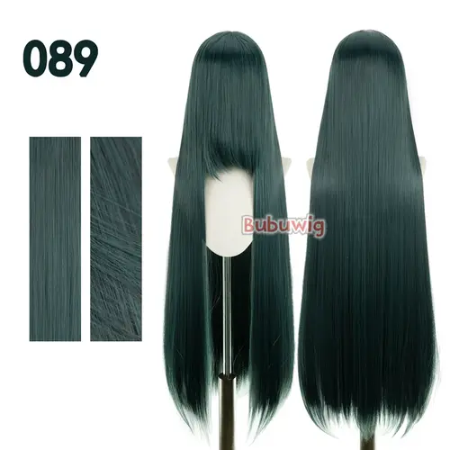 Bubuwig Synthetic Hair 100cm Long Straight Pure Color Cosplay Wigs Over 100 Colors Black White Red Blue Brown Wig Heat Resistant - Image 56
