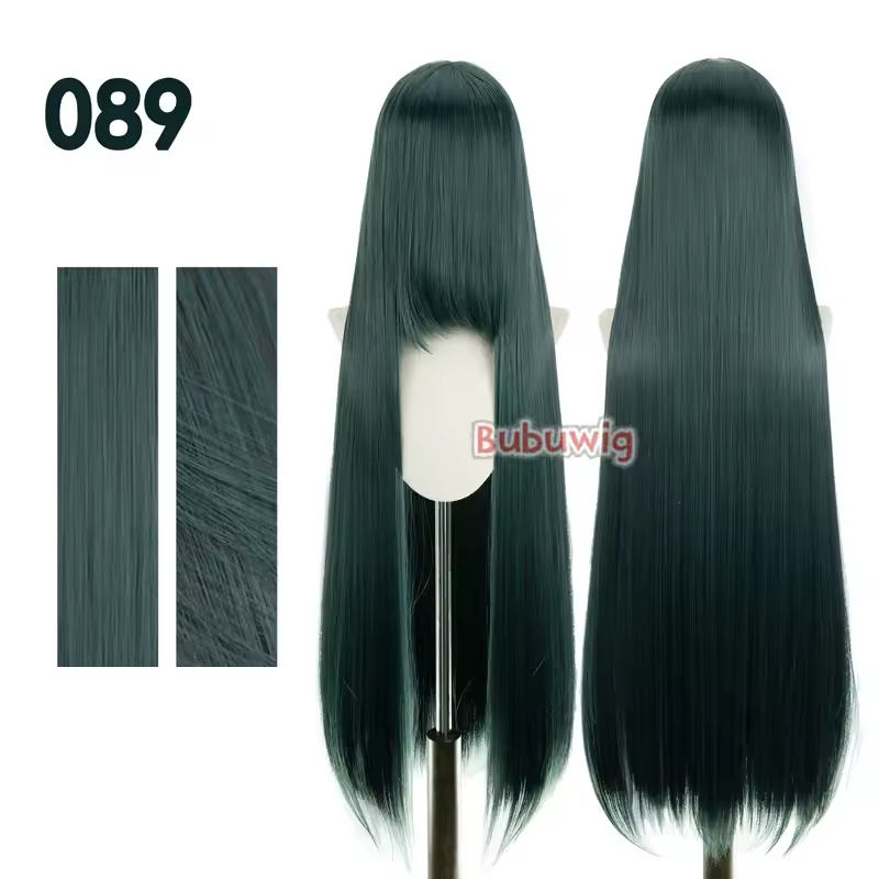 Bubuwig Synthetic Hair 100cm Long Straight Pure Color Cosplay Wigs Over 100 Colors Black White Red Blue Brown Wig Heat Resistant - Image 56
