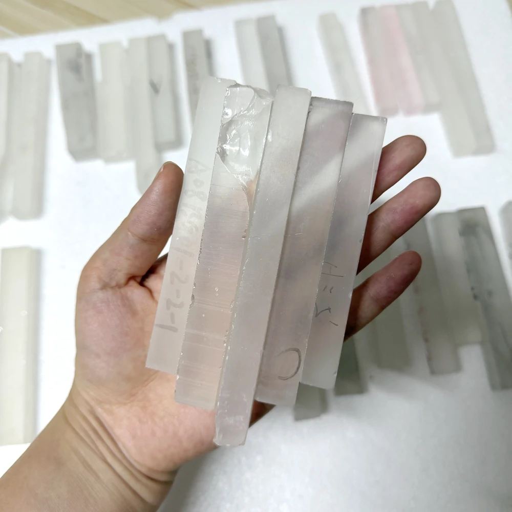 1kg Small Square Strip Synthetic White Sapphire White Corundum Raw Material
