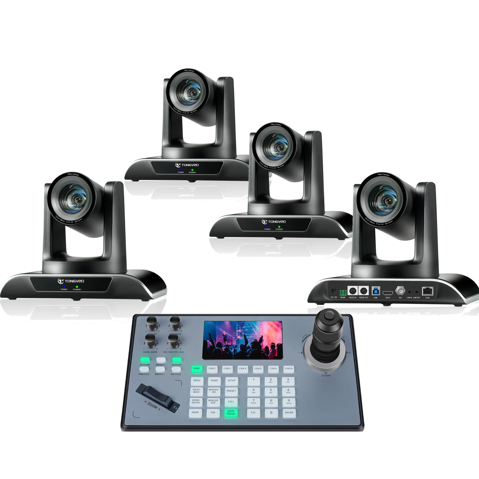 

PTZ Camera Bundle 20X AI Auto Tracking SDI/HD-MI/USB3.0/LAN PoE PTZ Camera For Church Worship Live Streaming Conference