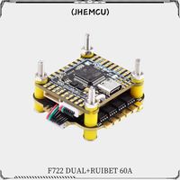 JHEMCU New F7 Stack F722 Dual Flight Controller with RuiBet 60A ESC 3-6S 30.5*30.5mm for RC FPV Freestyle Drone