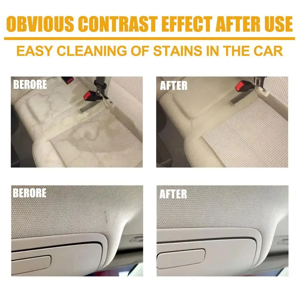 60ml Car Interior Leather Cleaner Strong Decontamination Foam Cleaner Home Seat Leather Cleaning Foam Spray Auto Accessories