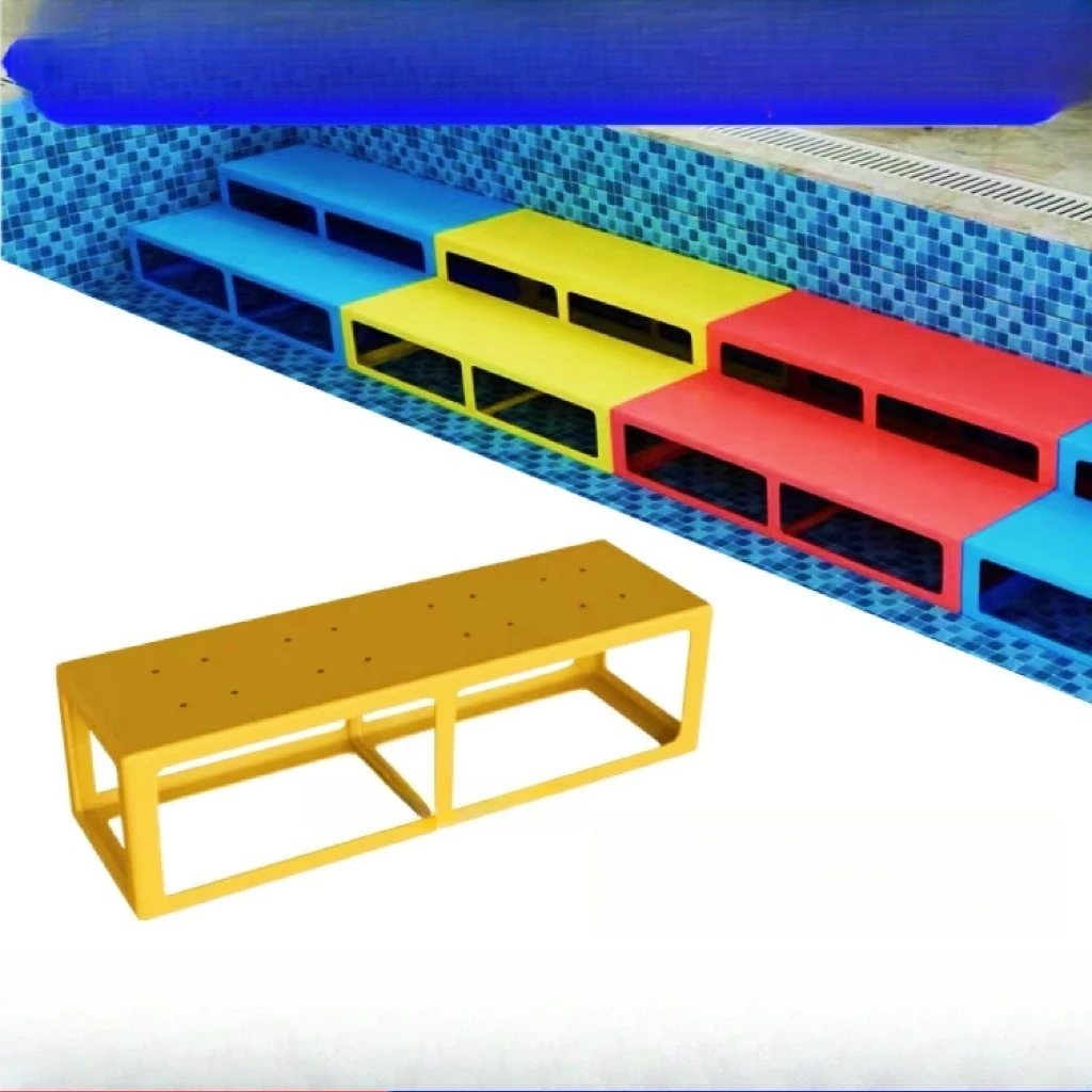 Taburete elevado para piscina, plataforma de enseñanza subacuática móvil, mesa de buceo, cojín, taburete elevado, taburete de entrenamiento para niños