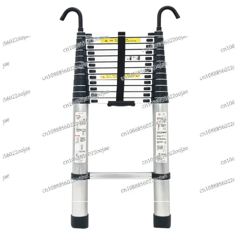 

2M 2.2M 2.6M Aluminum Alloy Ladder Portable Telescopic Household Folding Lifting Hook Pedal Single Ladder Indoor And Outdoor