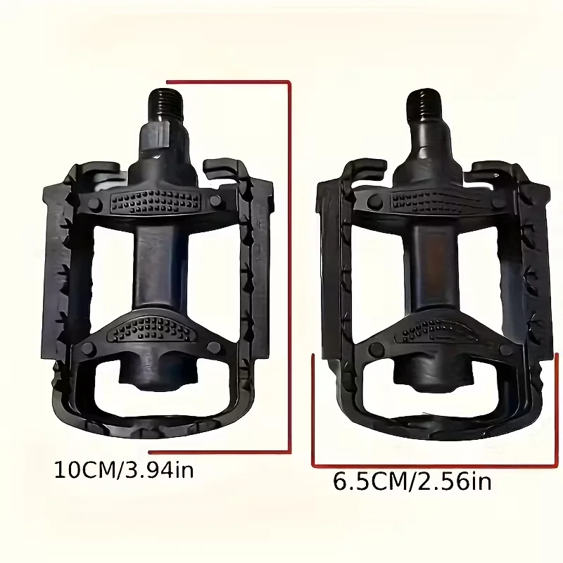 2pcs Heavy-Duty Mountain Bike Pedals With Textured Handles And Adjustable Shafts Bicycle Platform Pedals Non-Slip Bicycle Pedal
