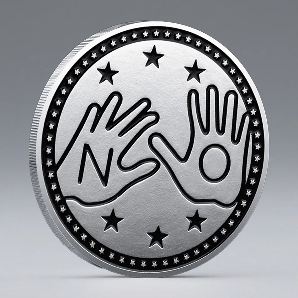 نعم أو لا قرار عملة معدنية ذهبية مطلية بويجا عملات تذكارية ديكور المنزل #4