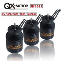 QX-Motor 2s 3s 4s lipo Brushless Motor QF1611 5000KV 6000KV 7000KV 14000KV/6 Blades Ducted Fan For RC plane Model UAV