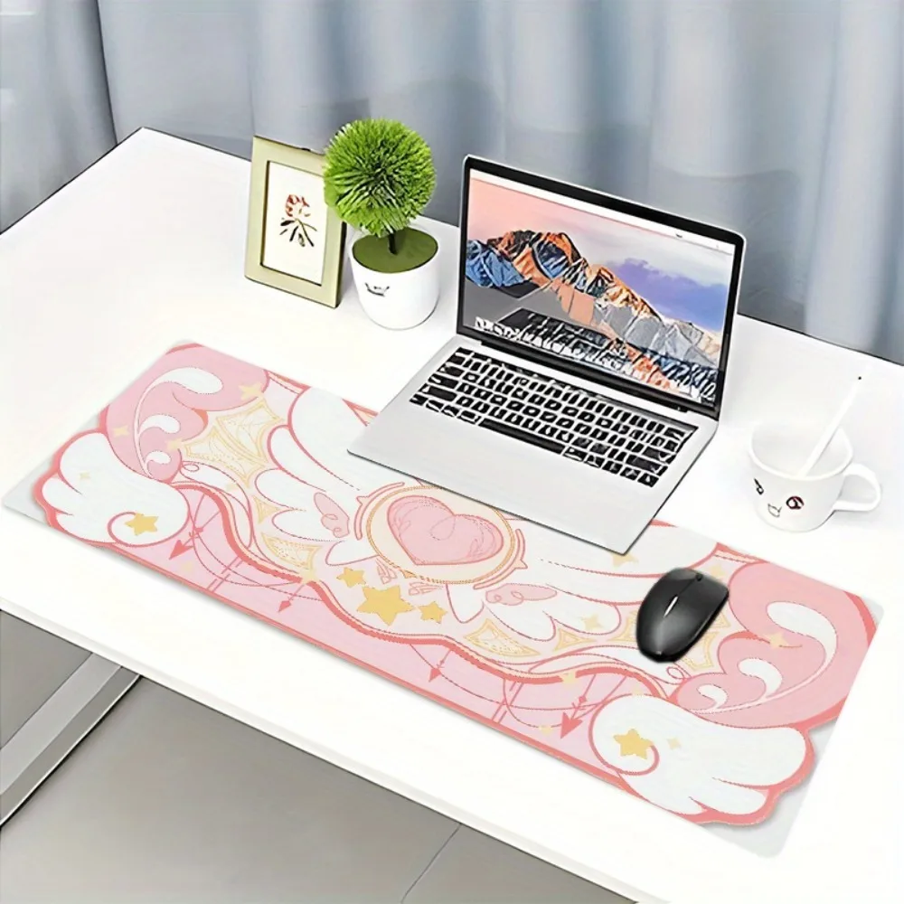 Super cute heart-shaped mouse pad, with wings and stars, charming and fun one piece mouse pad podkladka gamingowa