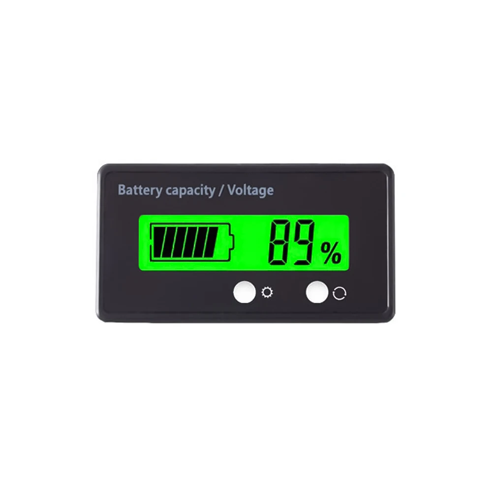 Pojemność napięcie wyświetlacz LCD 12V 24V 36V 48V dla majsterkowiczów kwasowo-ołowiowy litowo-jonowy NCM LiFePO4 wskaźnik zasilania baterii Monitor