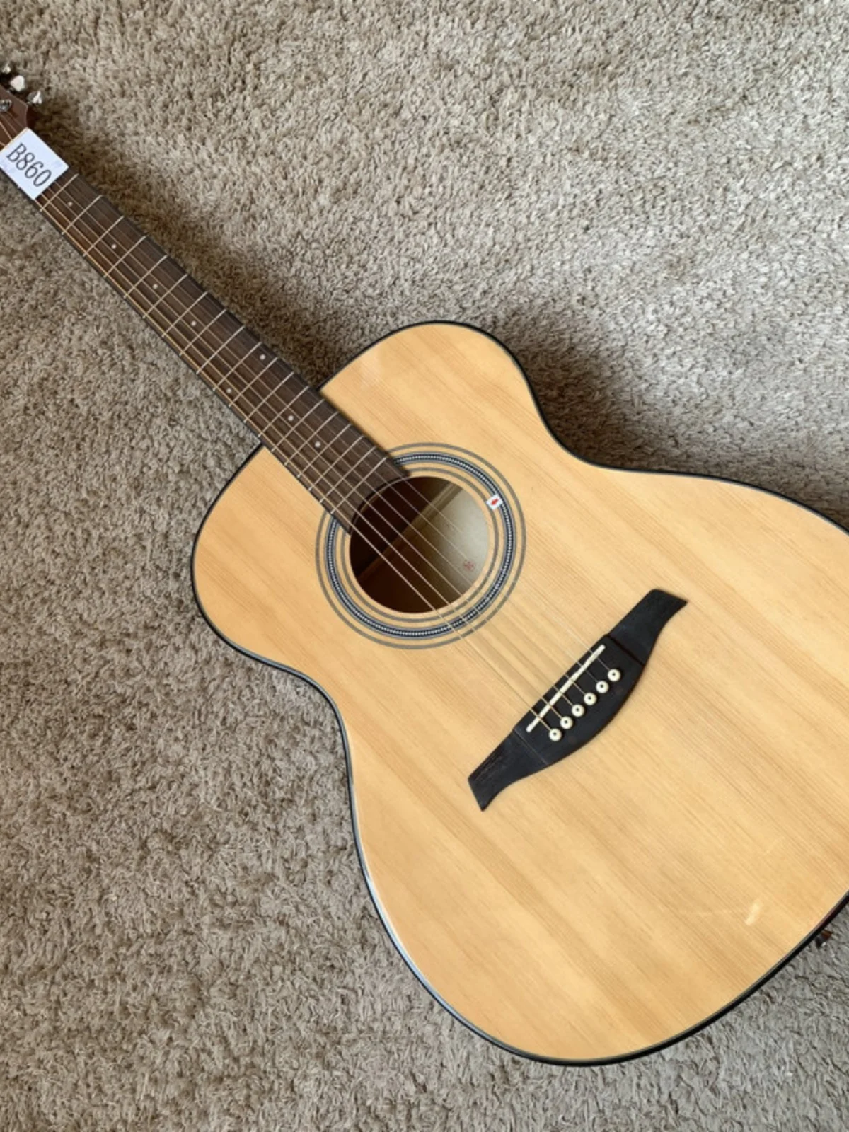 جيتار فريتليس من خشب بليست كلاود مقاس 40 بوصة بلون الخشب الأصلي للمبتدئين، جيتار صوتي شعبي، آلة موسيقية #3