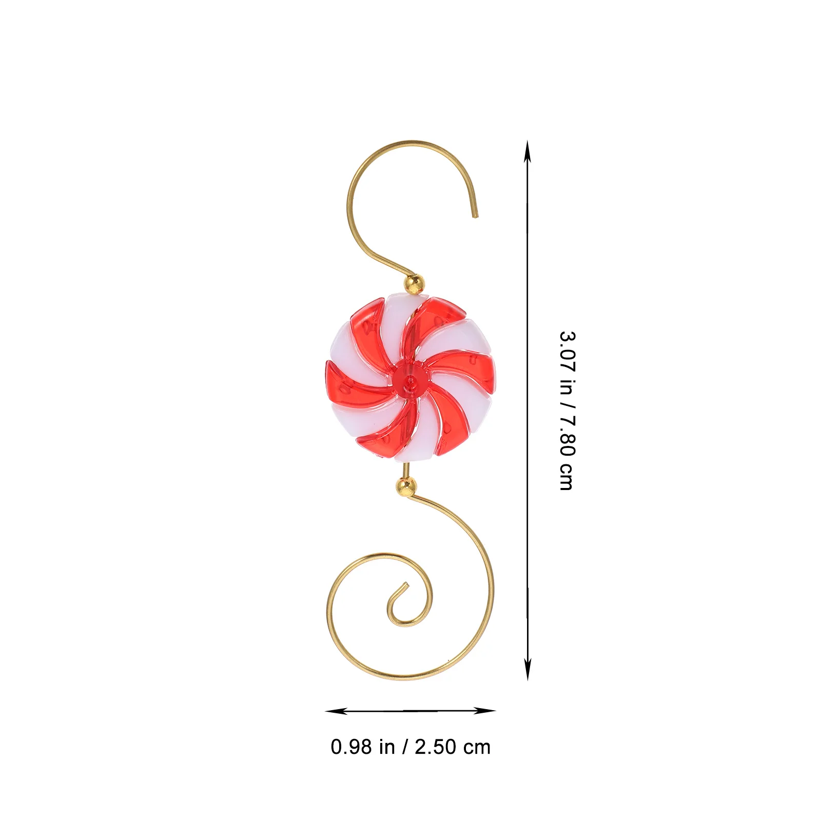 

20Pcs Xmas Ornaments Hooks Iron Reusable Xmas Tree Candy Windmill Hanging Hooks Christmas Party Accessories