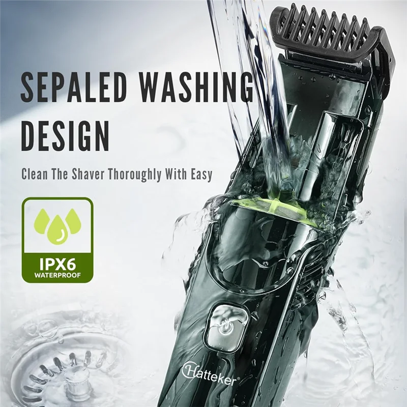 Cordless Beard Trimmer Electric Shaver With Built-In Vacuum Precision Clipper For Mustache And Sideburns