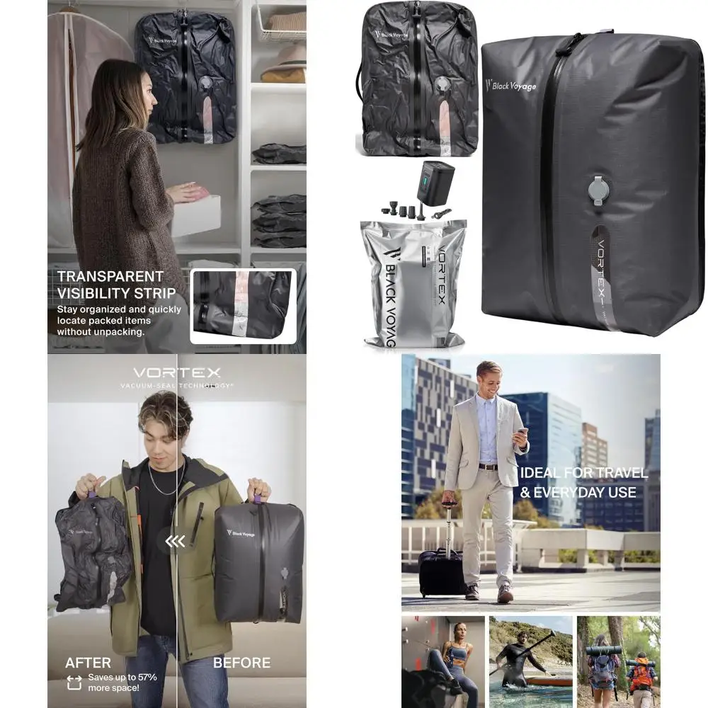 

Многоразовый вакуумный компрессионный мешок для путешествий, водонепроницаемый, экономит место, 18 л, с насосом в комплекте