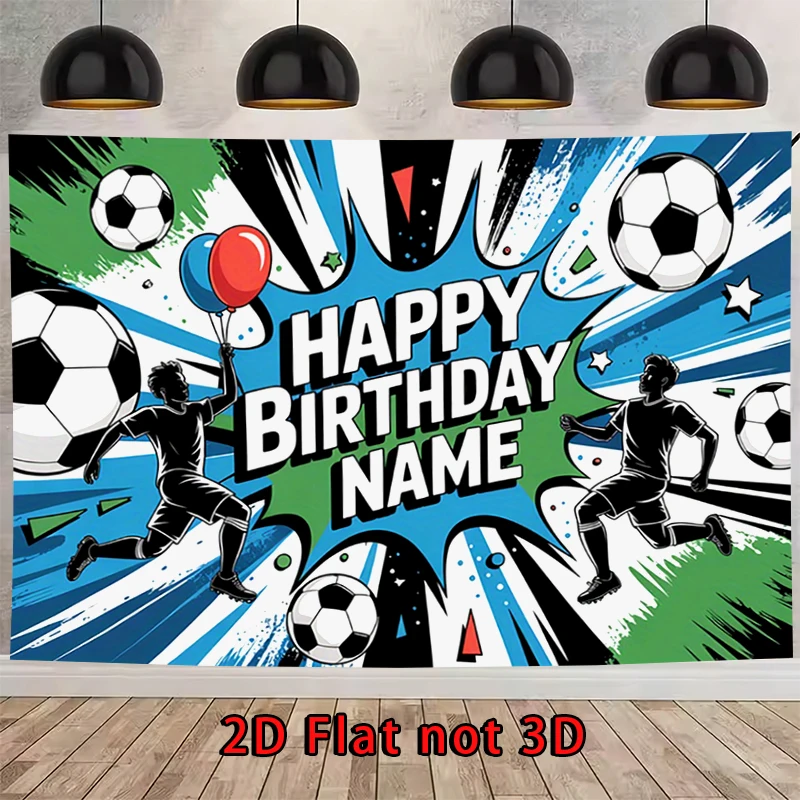 Afbeelding 5: 2D platte banner, 1pc gepersonaliseerde naam maatwerk - bewerkbare tekst, voor verschillende feestgelegenheden, 90,5x70,8inch polyester banner