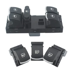 4 PCS Chrome Master Window Switch Auto Lift Control Button For Golf MK5 MK6 Tiguan Touran Passat 5ND959857 5K4959857