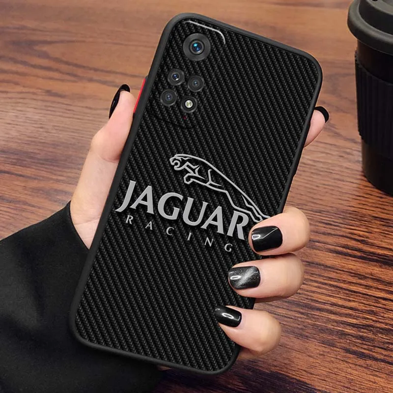 J-Jaguar Car Popular Art Cool For Xiaomi Redmi Note 13R 13 12 12S 11 12T 11S 11E 11T 10 Pro Plus Frosted Translucent Phone Case