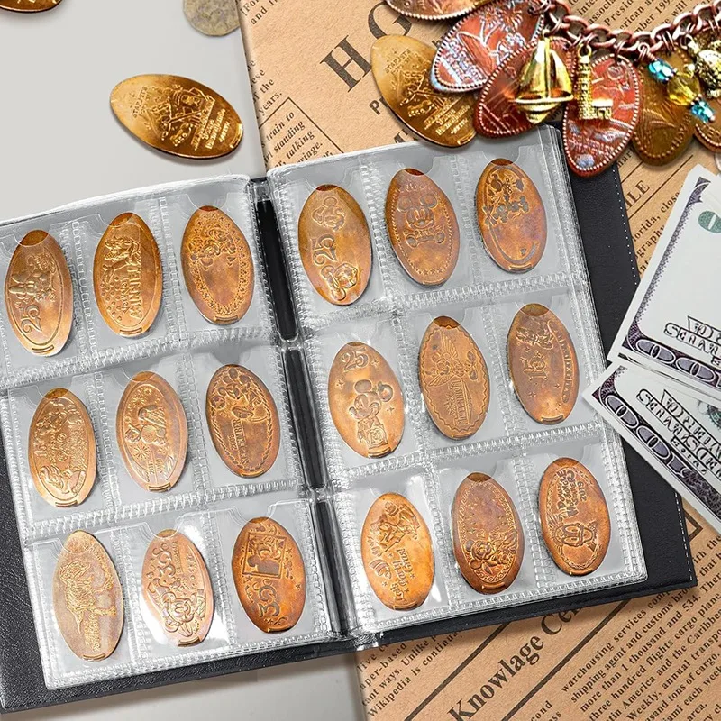 For Collector Coin Holder Albums Mini Penny Storage Bag Collecting Money Organizer 108 Pockets Coins Collection Album Book