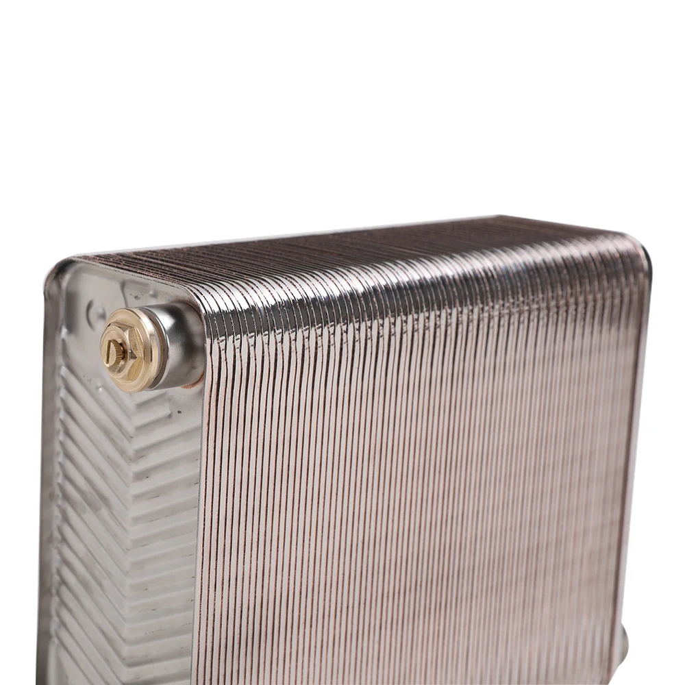 80 Plates Heat Exchanger Beer Wort Chiller Cooler Brazed Plate Type SUS 304 Stainless Steel For Homebrew Cooling