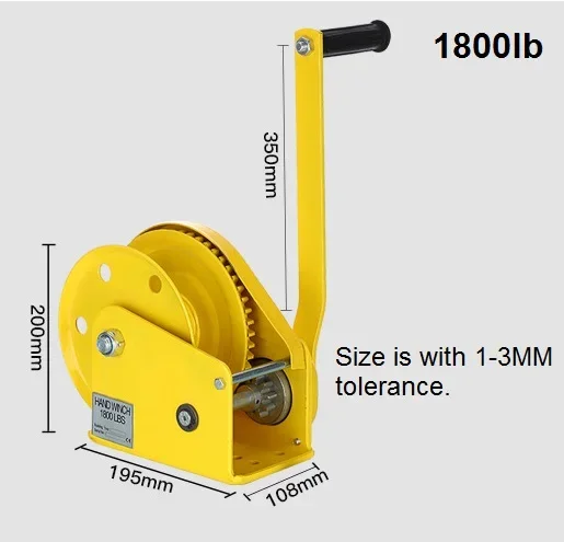 1200lb Boat windlastruck auto manual winch with self-locking without wire rope and hook, hand puller tire repair tool