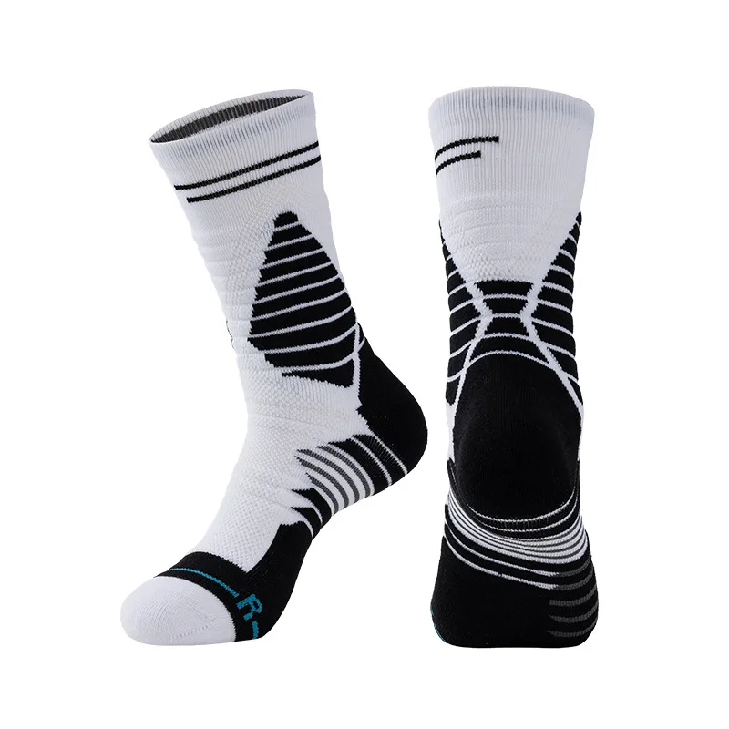 UZIS Professional Basketball Socks Thickened Men's Practical Mid Cap American Long Cap Towel Socks Elite Training Sports Socks