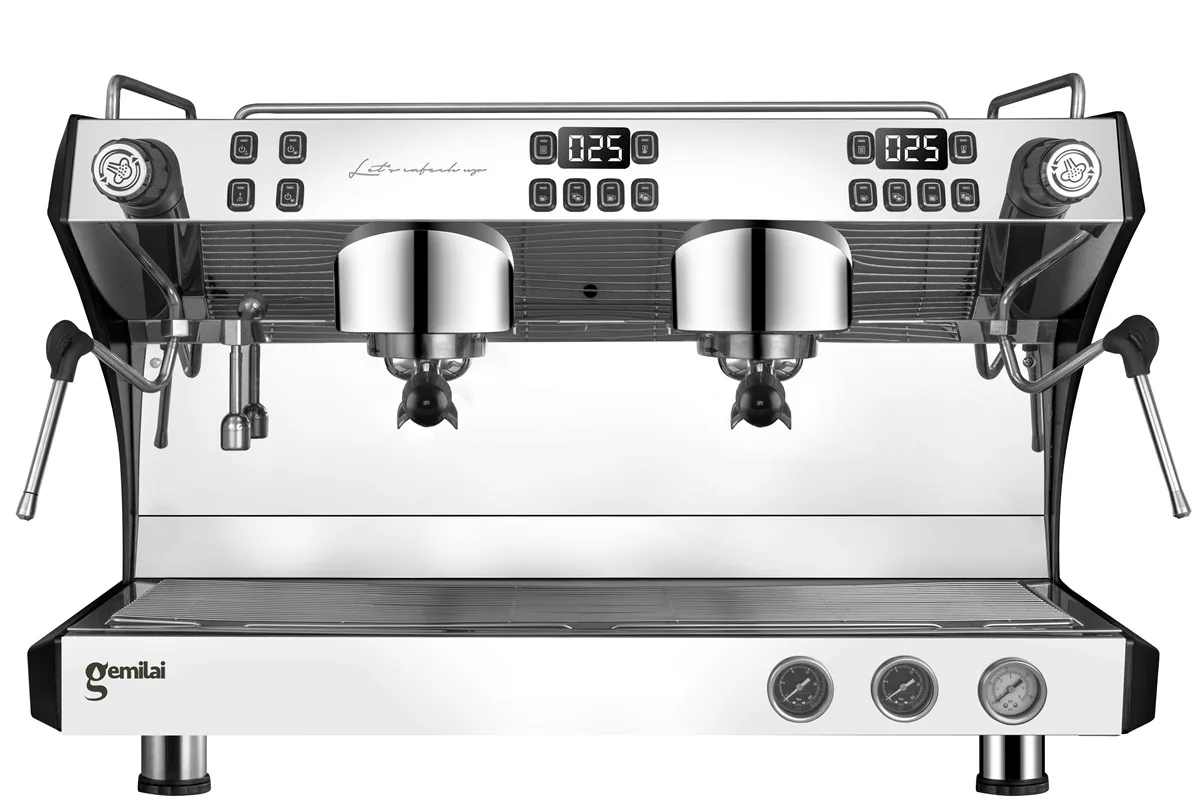 Cafetera expreso italiana semiautomática, máquina de café capuchino, 2 grupos, 9 Bar, 220 W, 4200 V