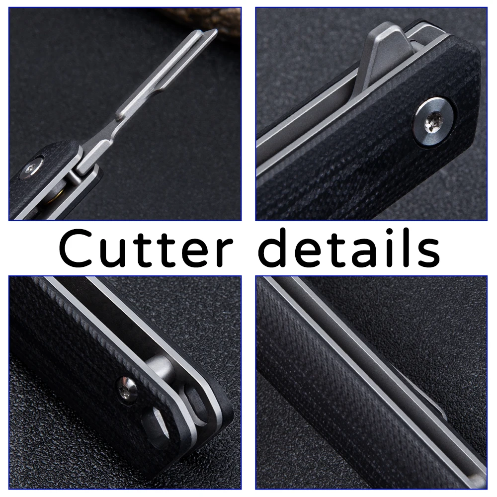 G10 Folding Knife Scalpel Outdoor Multi-function Cutting Tool Knife Blue Pocket Knife Bearing System