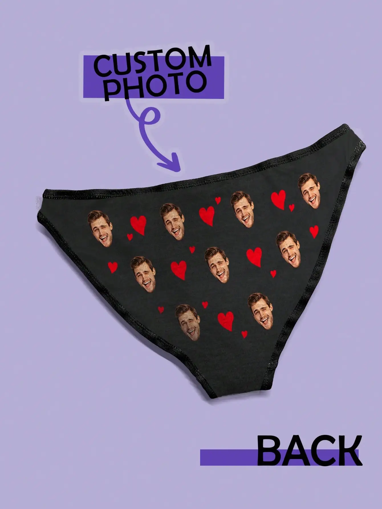 Custom Face Thong For Her Personalized Photo Underwear Valentine Gift For Girlfriend Wife Funny Gift Anniversary