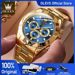 OLEVS Reloj mecánico automático para hombre Correa de acero inoxidable resistente al agua Reloj mecánico para hombre Moda