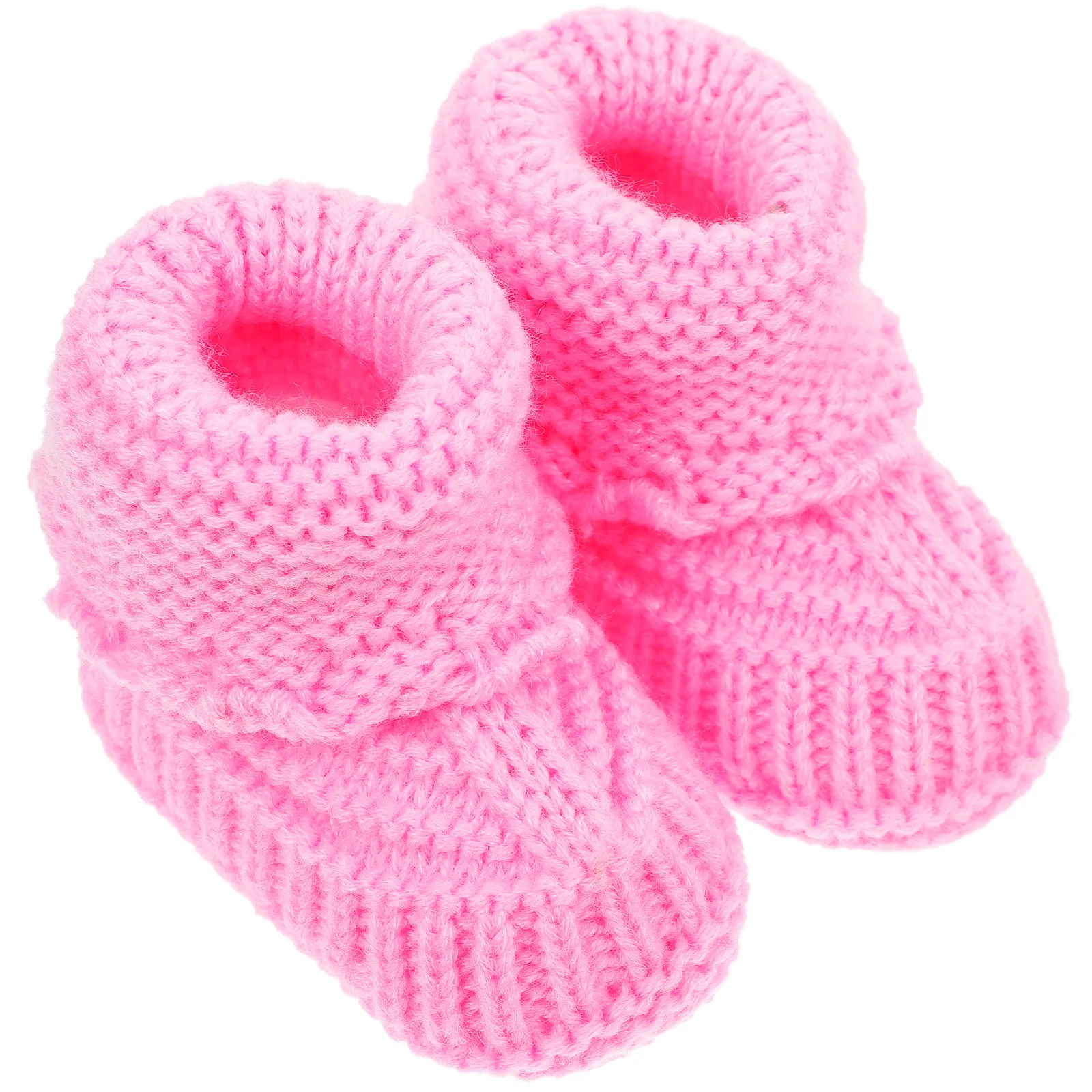 

1Pair Baby Knitting Shoes Woolen Yarn Handmade Crochet Booties Infant Winter Warm Newborn Soft Footwear Baby Crochet Shoes