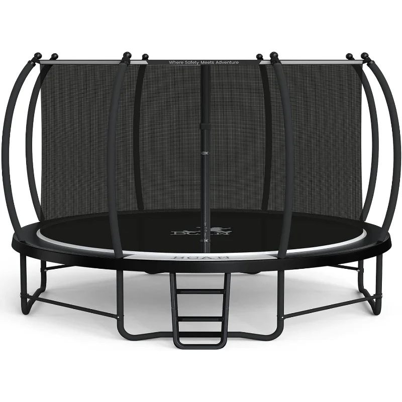 

BCAN 14FT Recreational Trampoline with Enclosure for Kids Adults, ASTM Approved, Outdoor Trampolines with Ladder for Kids