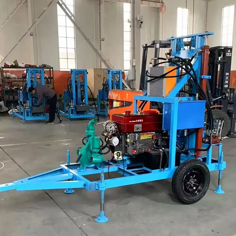 

Customized High Performance Water Well Drilling Rig 22-35HP 100-180m Diesel Drilling Rig