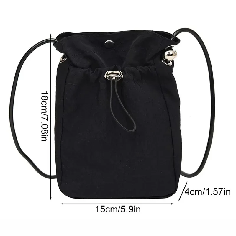 Nylon Crossbody Bag Soft Mini Phone Wallet Multifunctional Square Shoulder Bag Crossbody Purse Canvas Purse Messenger Bag - view 3