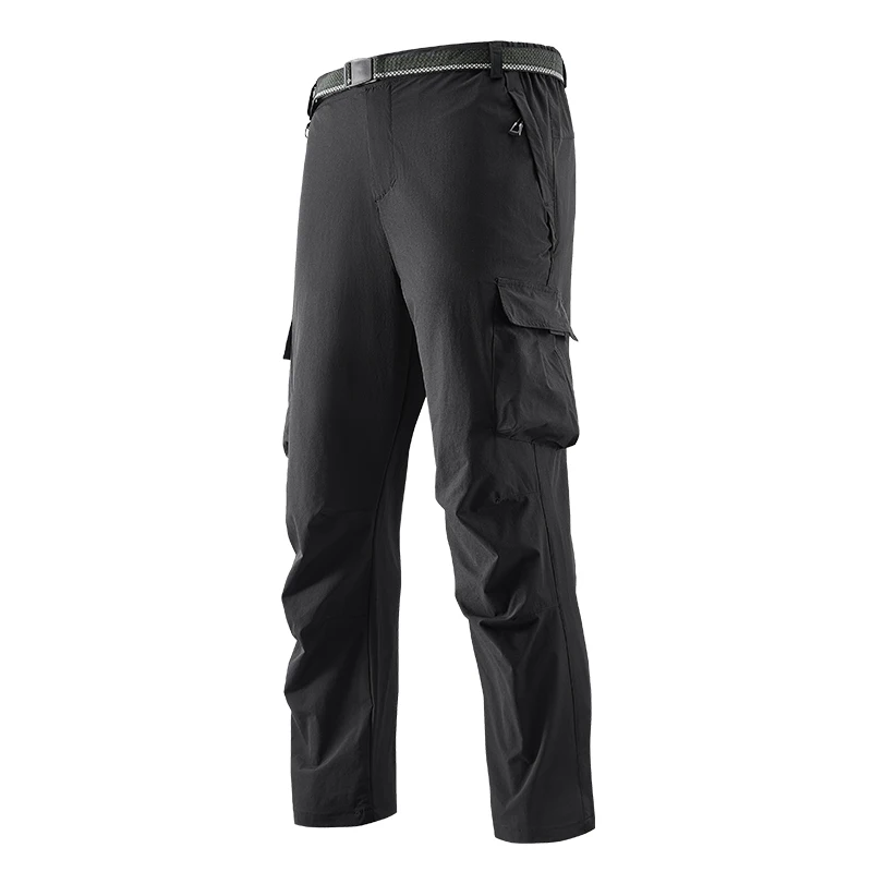 2025 Lightweight Quick Dry Trousers Mens Fishing Climbing Pants Elastic Nylon Outdoor Hiking Cargo Pants Summer Work Trouser