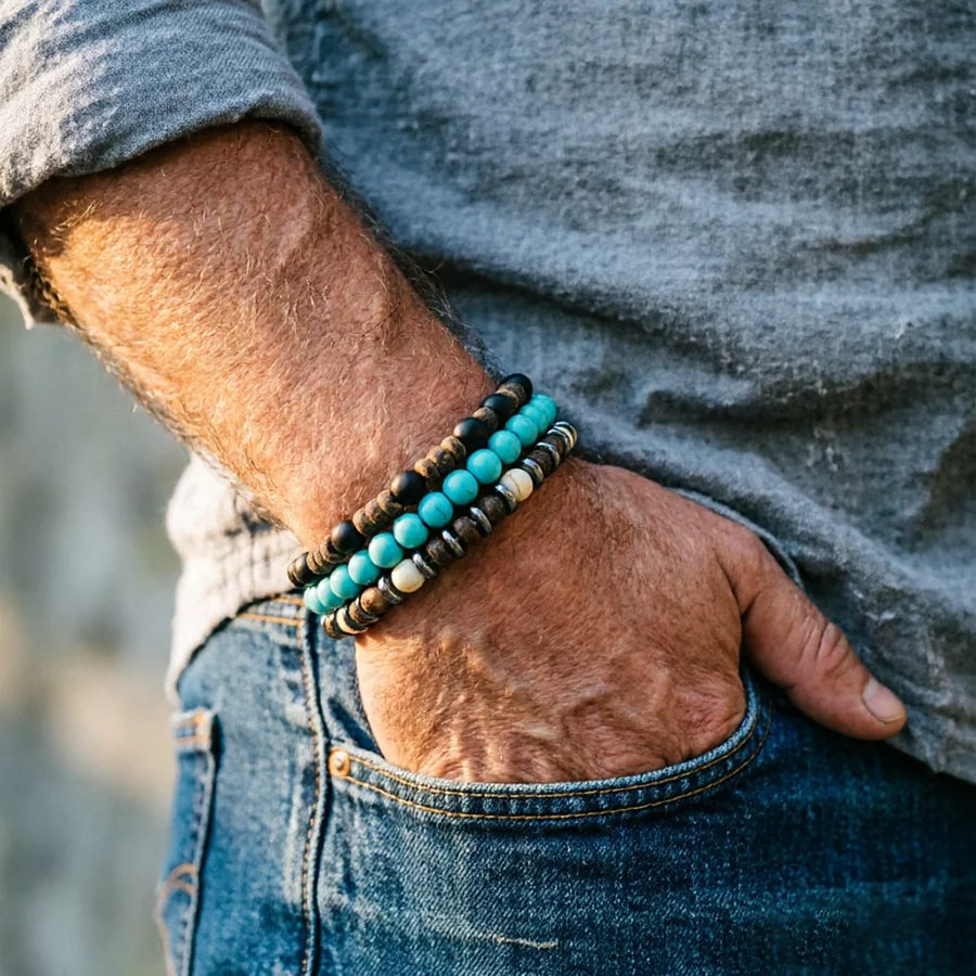 Conjunto de Pulseiras Vintage  - Gemstone Bracelet Healing avaliação e preço