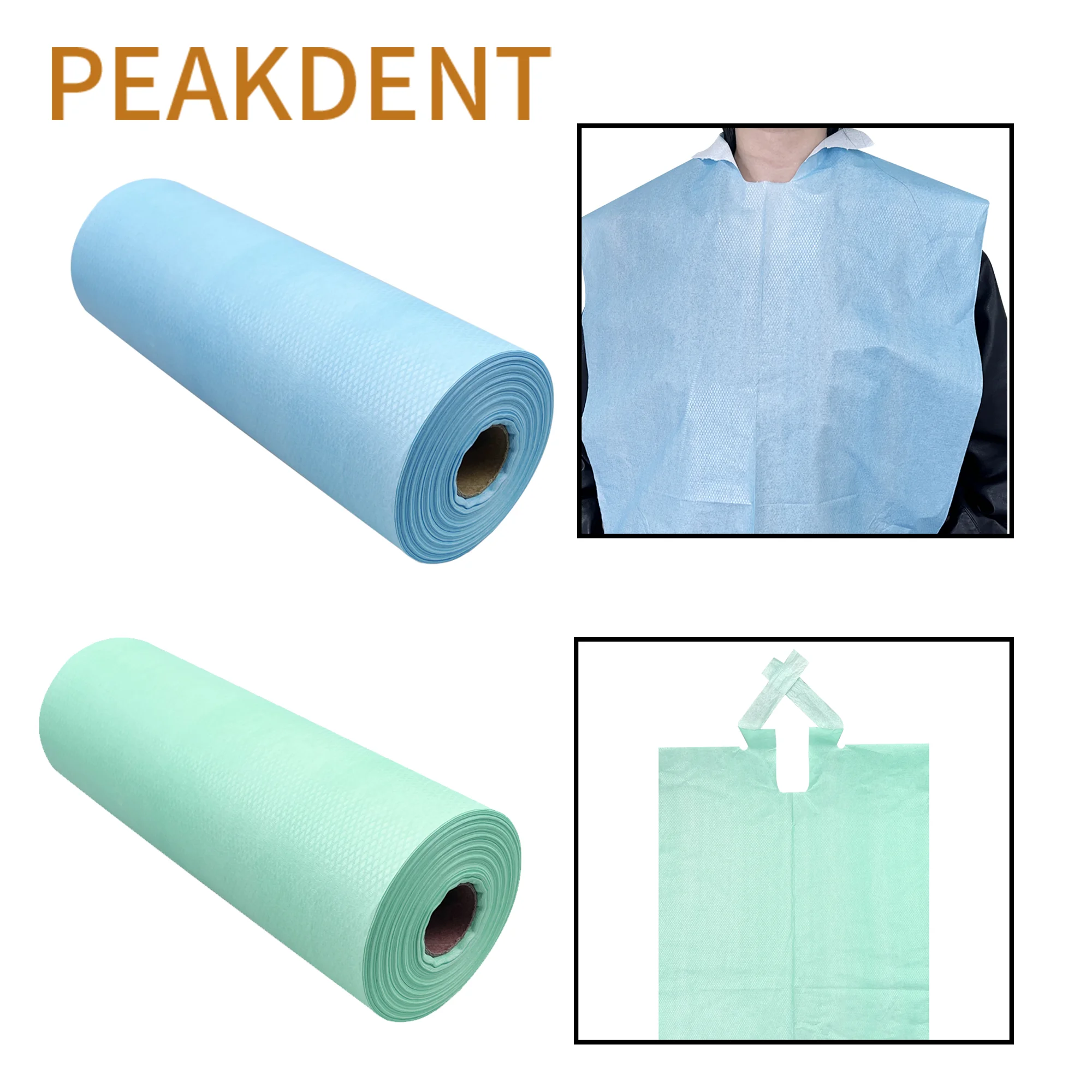 80 Sheets/Roll Disposable Dental Chest Towel Dentist Bibs Tattoo Cleaning Pad Scarf Clean Towels Lacing Rope Dental Materials